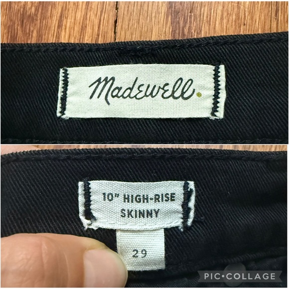Madewell  10" High-Rise Skinny Jeans in Johnny Wash Black size 29 - Picture 13 of 16